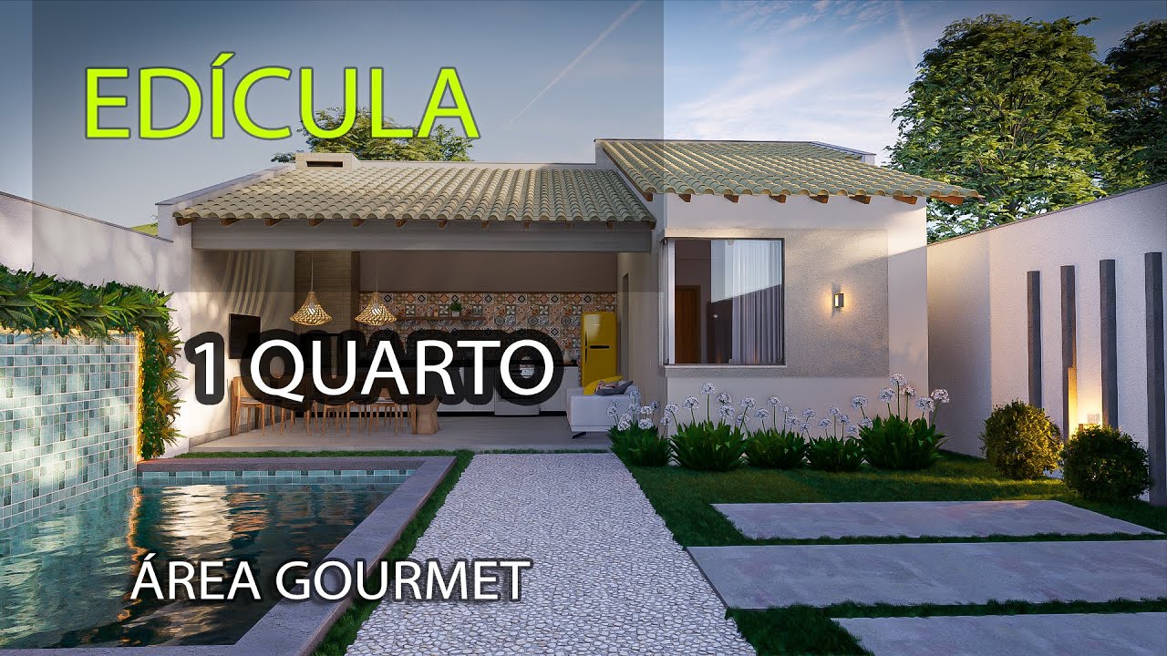 EDÍCULA COM UM QUARTO | ÁREA GOURMET E PISCINA