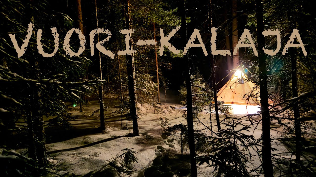 Yö Vuori-Kalajalla| Talviretkeily| Kansallispuisto| Etelä-Konnevesi| Kotateltta| Kamiina