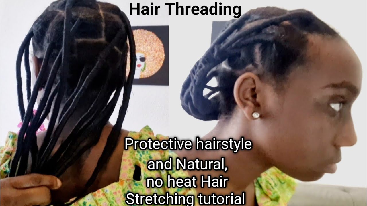 HOW to do African Threading on natural hair|  Step by step for beginners |PROTECTIVE STYLE |4C HAIR