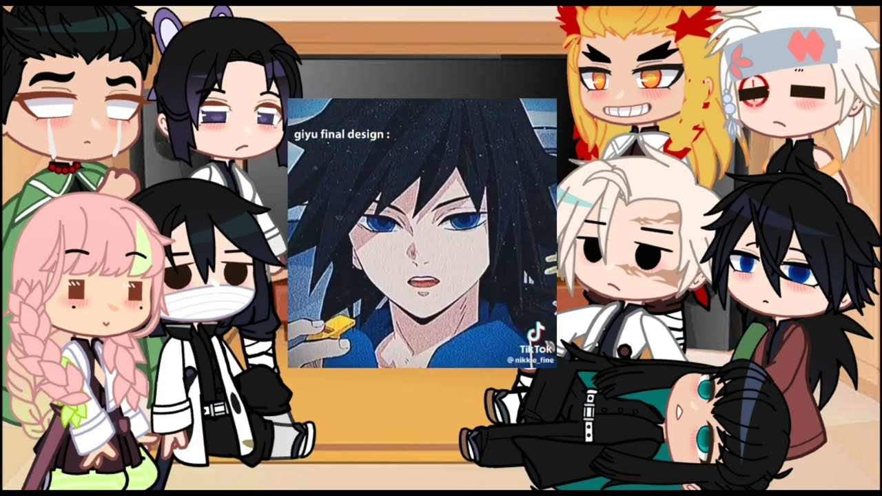 hashira react to Tomioka Giyuu | Gacha reacts | Sanegiyuu | pt1