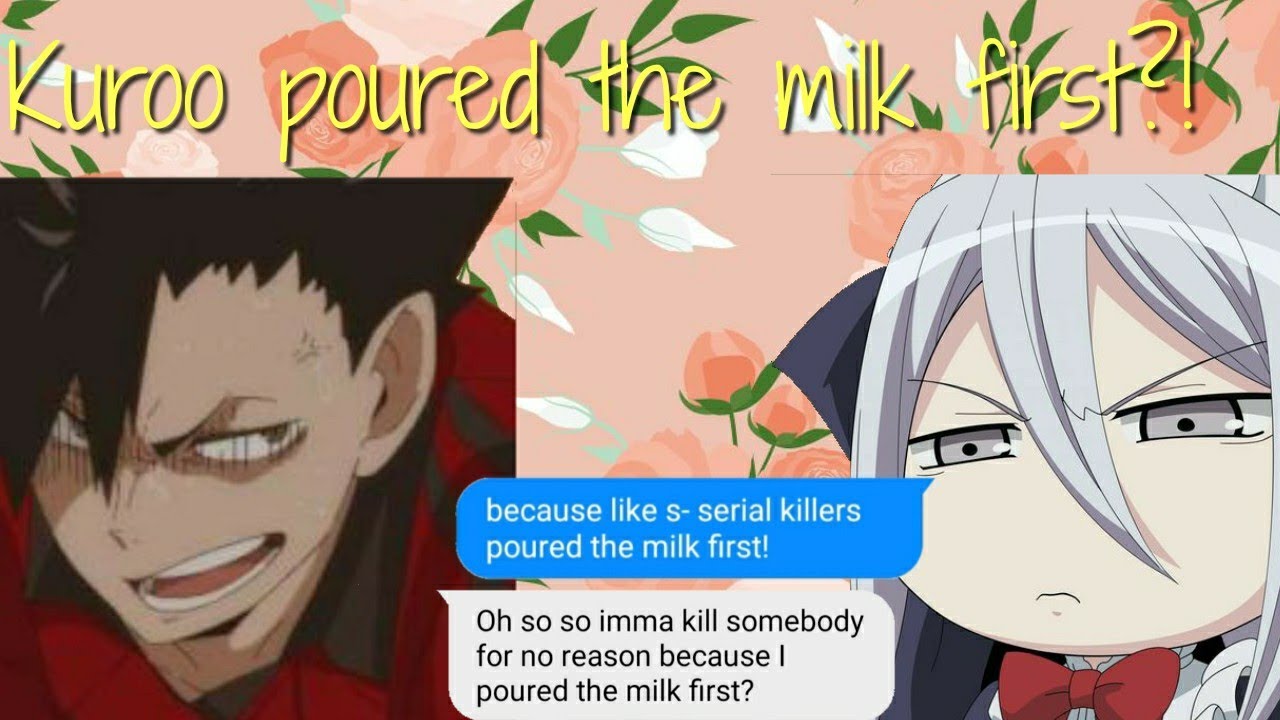 Kuroo poured the milk first?! II Haikyuu boys x Y/N II Kiana-Senpai II Haikyuu skit