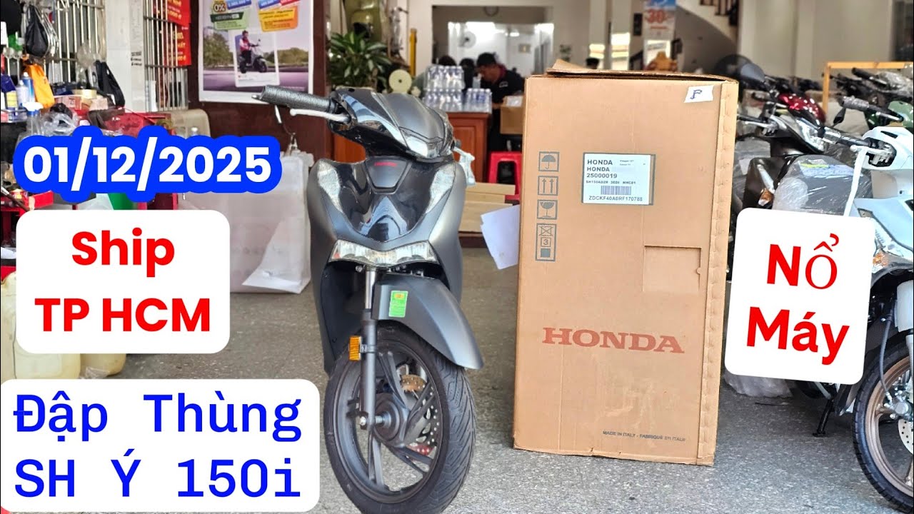 Cận cảnh Nổ M&aacute;y Honda SH 150i ITALIA ship TP HCM ng&agrave;y 01/12/2025. Khải Phạm #sh #150 #ship #2026 #xe