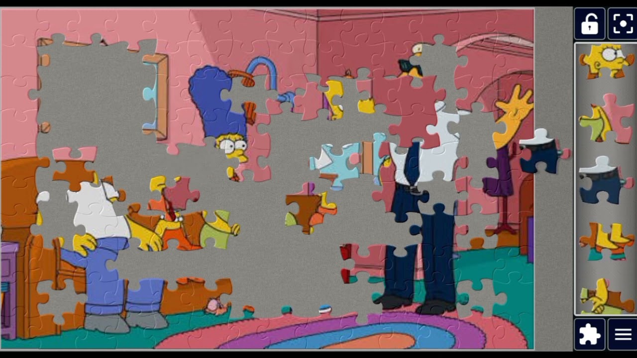 The Simpsons family //Carton jigsaw puzzles 