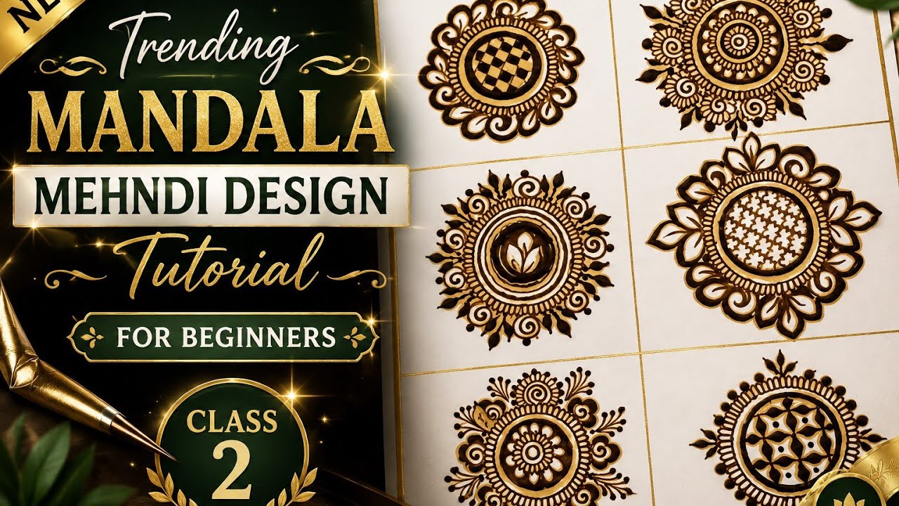 Trending Mandala Mehndi Design Tutorial for Beginners | Class2 | StepbyStep 2026 | Nik Henna Studio