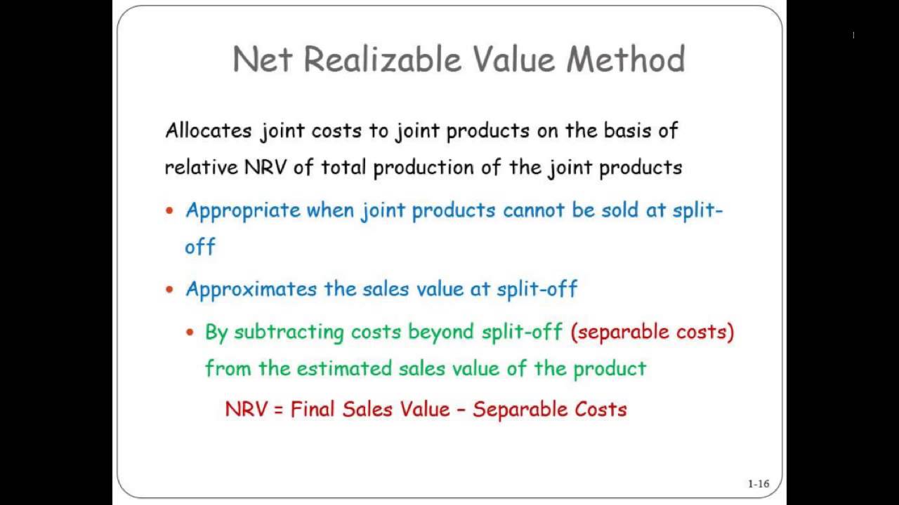 Net Realizable Value Method