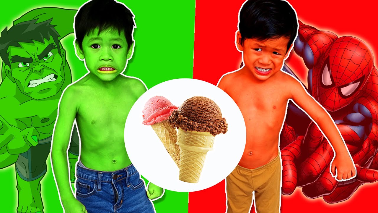 รวมคลิป ศึกแย่งไอติม ยักษ์เขียว vs สไปเดอร์แมน | โอ้นายช็อต