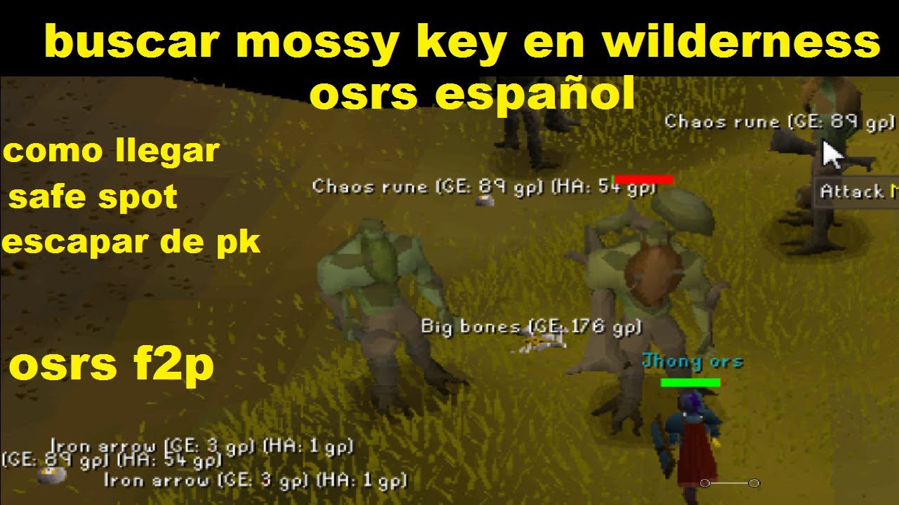 como conseguir mossy key OSRS f2p