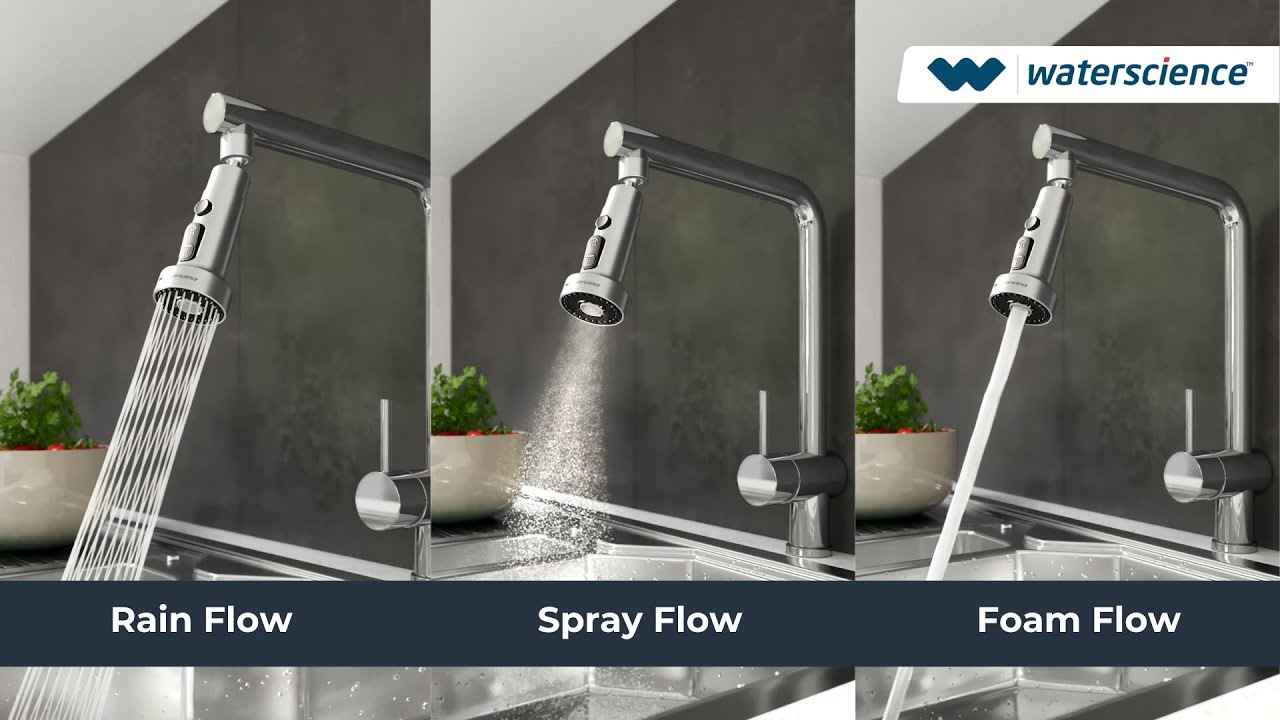 Effortless Cleaning and Washing: Kitchen Tap Extenders with 360 degree rotation-WaterScience Nozzles