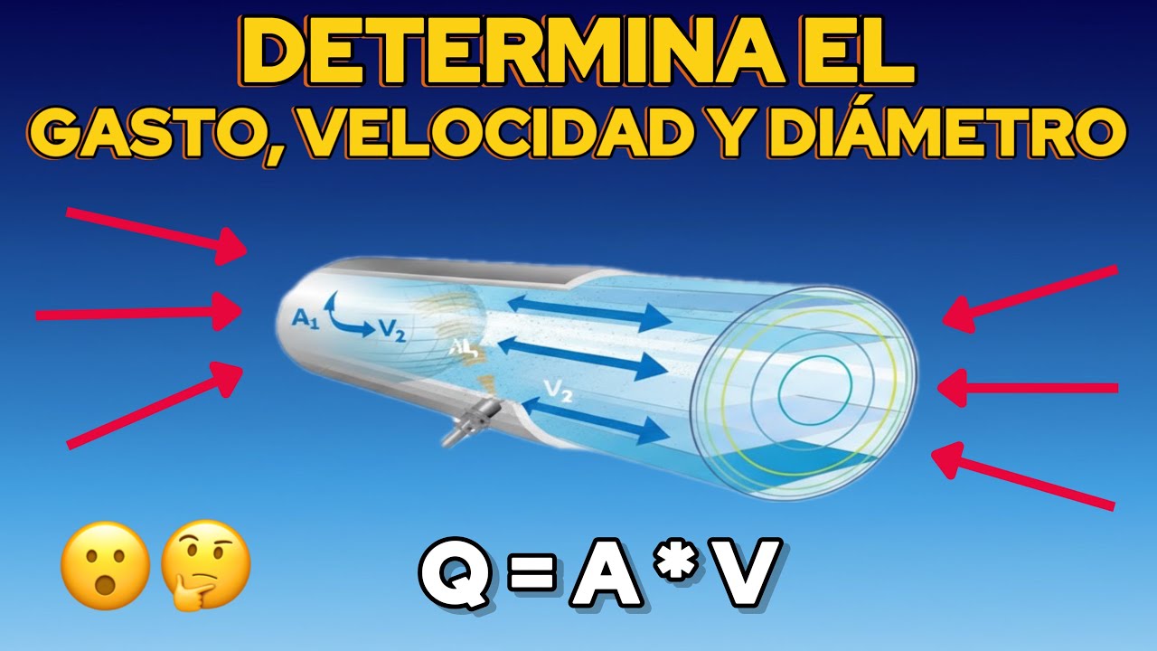 Aprende a CALCULAR Gasto, Velocidad y Diámetro de Tuberías | Ecuación de Continuidad