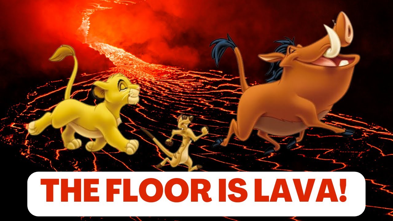 Lion King Brain Break! The Floor is Lava Exercise for Kids!