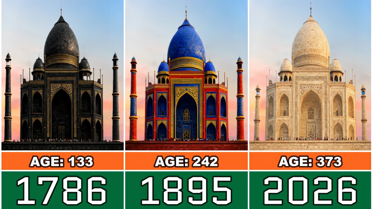 Taj Mahal From 133 to 373 Years Old