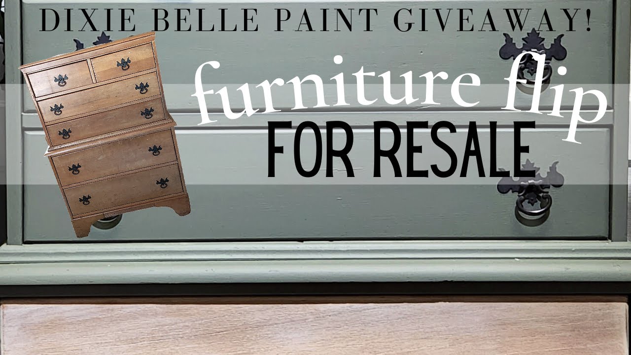 Flipping Furniture with Dixie Belle Cactus Green Silk Paint | How to Repaint Furniture for Resale