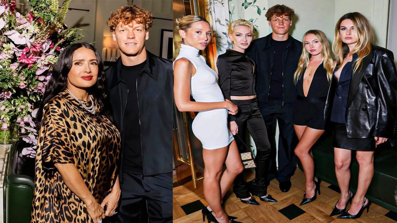 Sinner Has Fun with Salma Hayek & Celebrities at Gucci Dinner Event | Wimbledon 2026