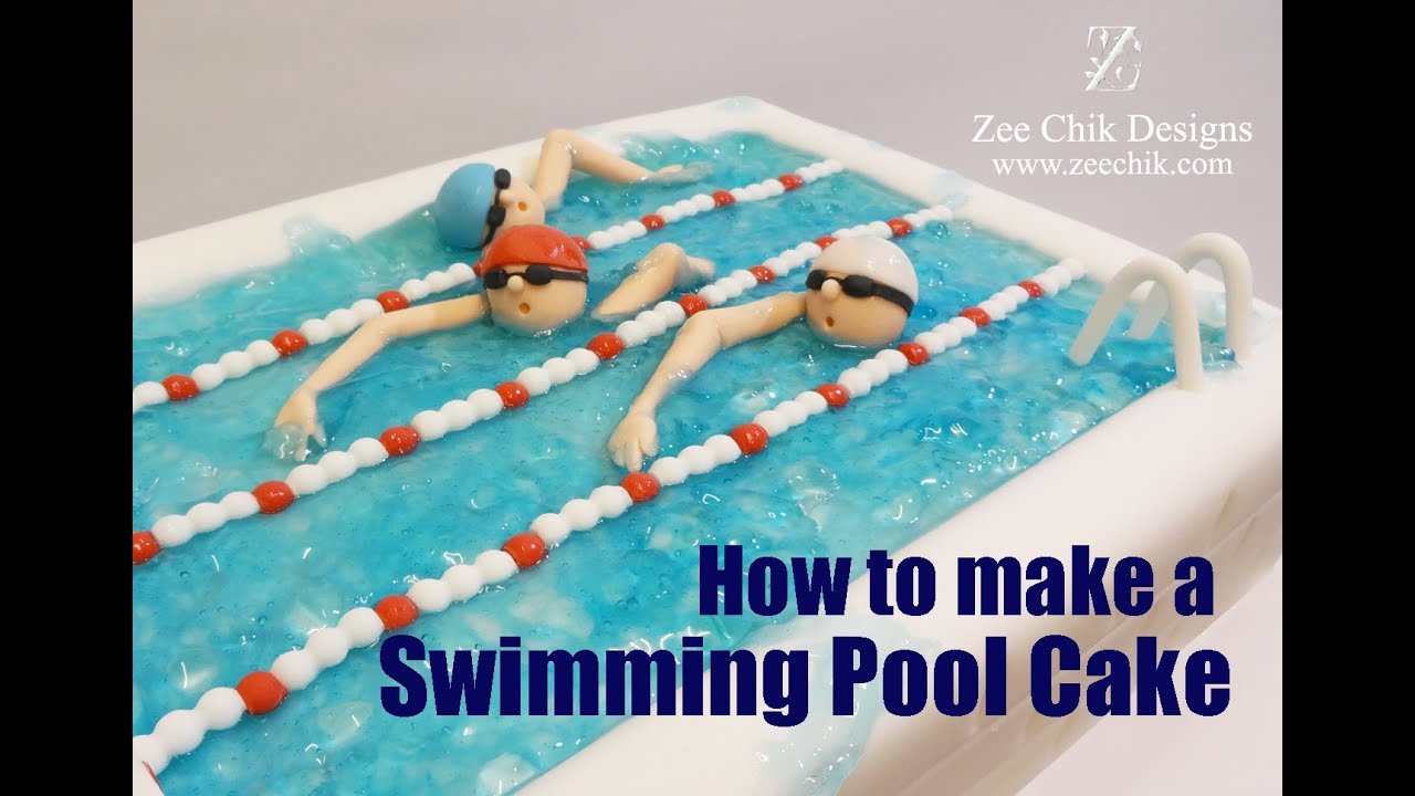 How to make a swimming pool cake