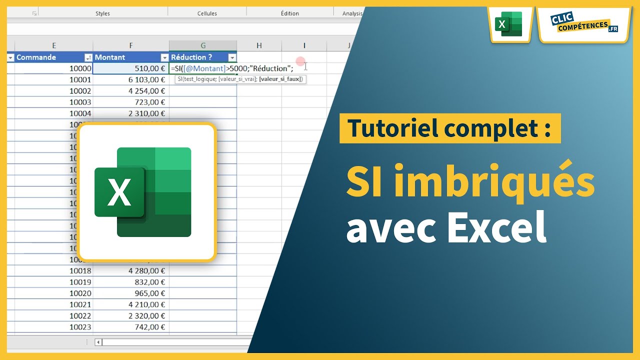 Cours Excel - SI imbriqu&eacute;s (Si &agrave; plusieurs conditions)