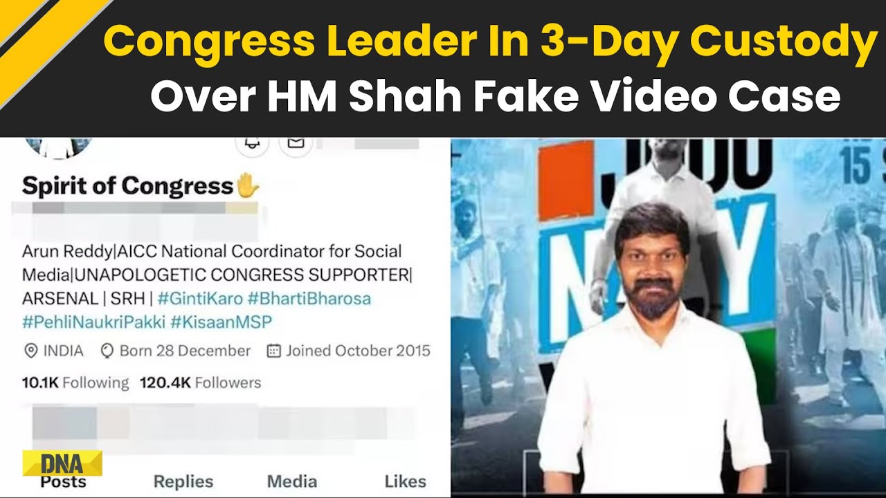 Amit Shah Fake Video Case: Congress Leader In 3-Day Custody, Party Protests