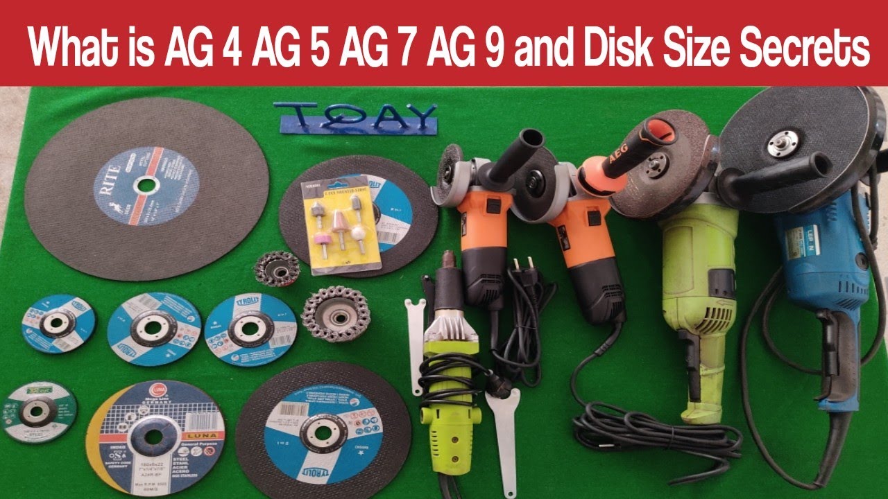 Angle Grinder size and tips for beginners | AG4 AG5 AG7 AG9 | Grinder Disk Size | Pencil Grinder