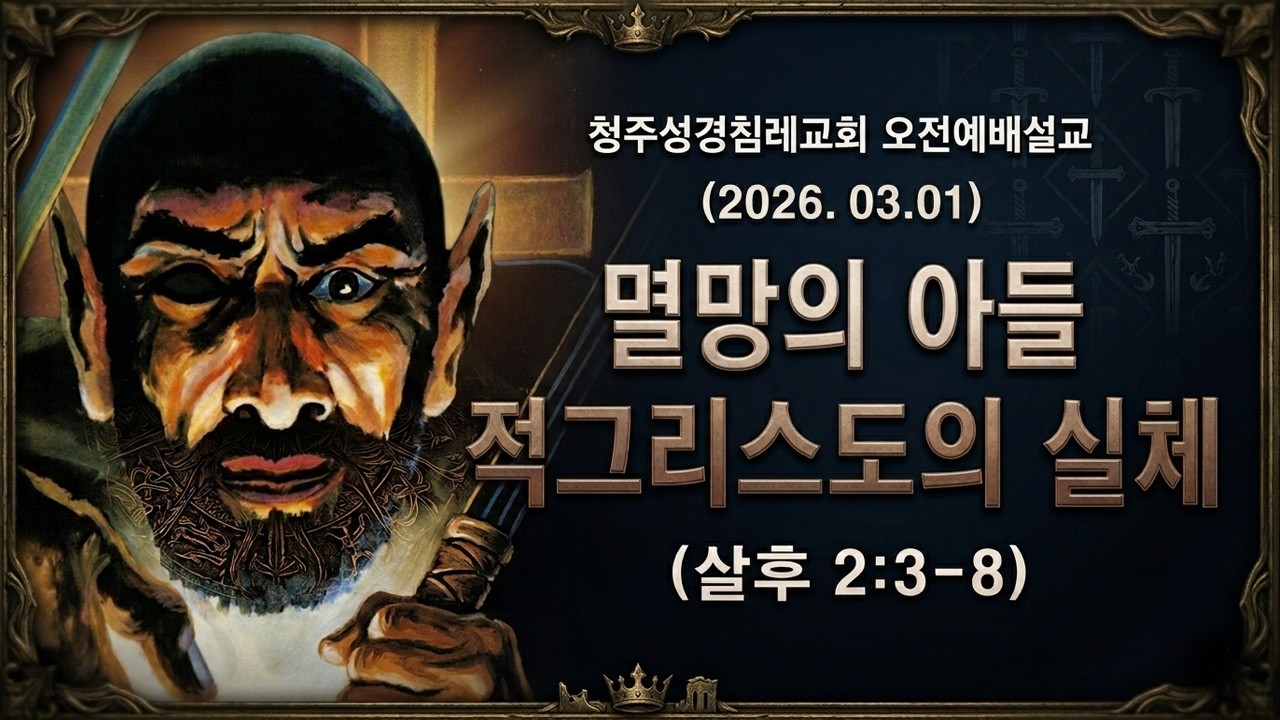 멸망의 아들_적그리스도의 실체 (살후 2:3-8) 청주성경침례교회 오전예배설교 / 2026.03.01.