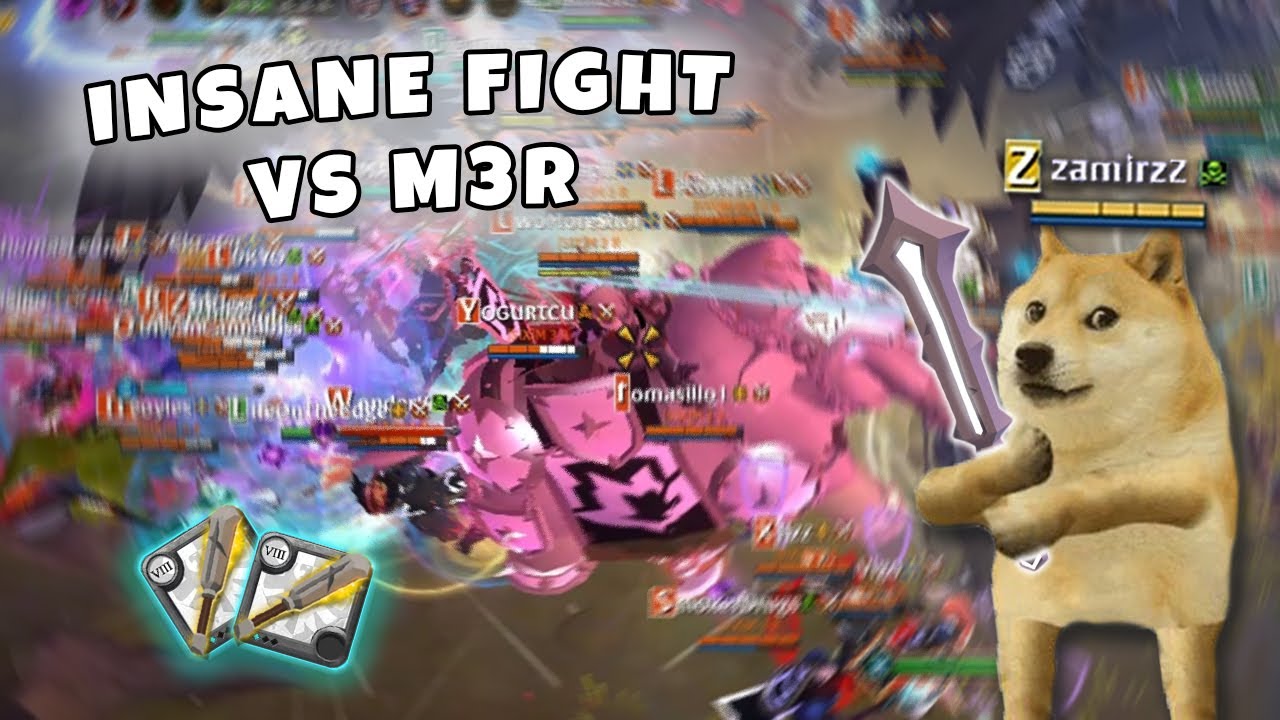Bedrock Mace - Big Fight Vs M3R | CHIPS | EQMS | Albion Online ZVZ
