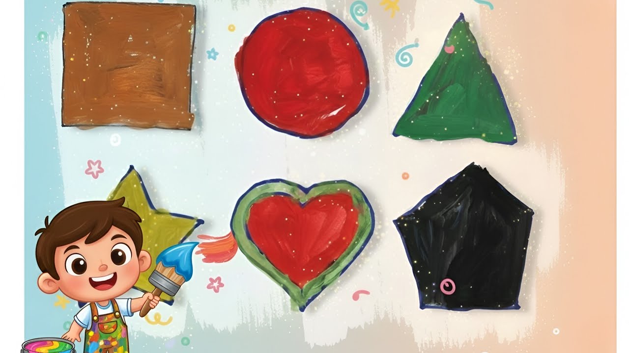 Basic Shapes for Kids | Fun Learning Video | Toddler Learning Shapes and Colors