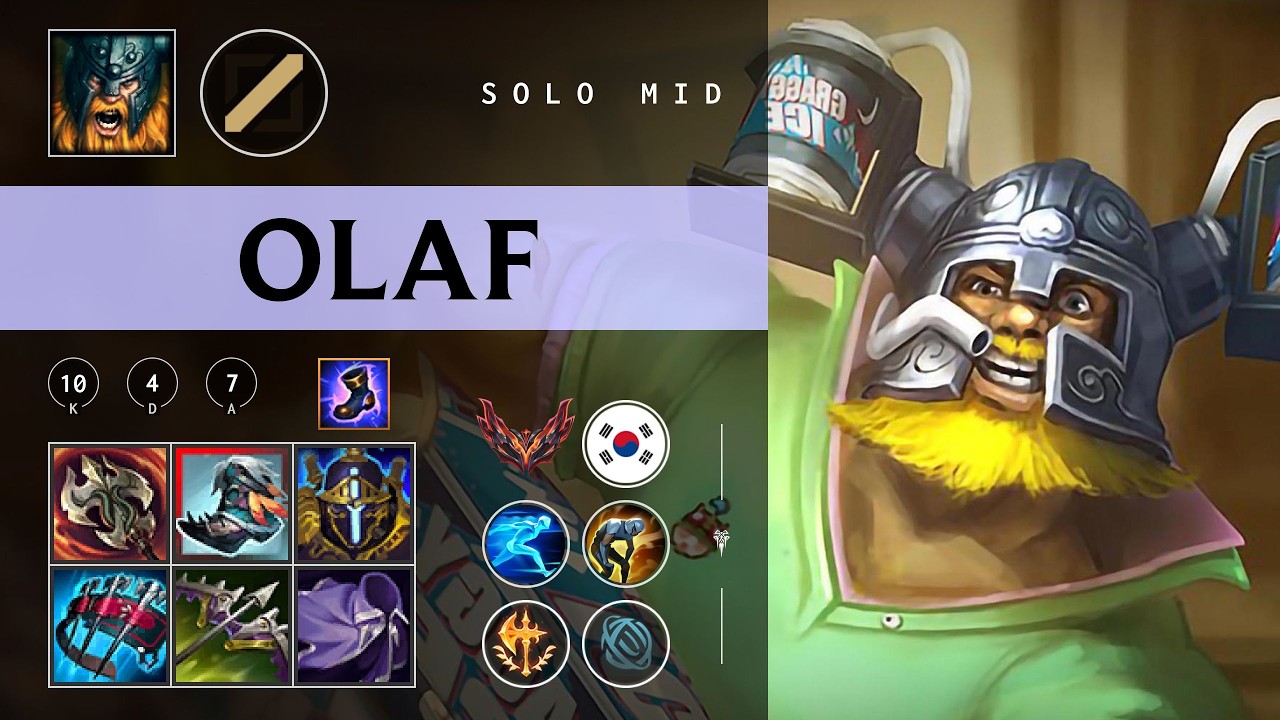 Olaf Mid vs Naafiri - KR Grandmaster Patch 26.05