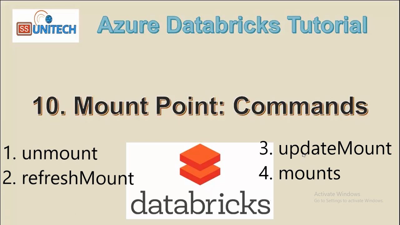 10. Команды точек монтирования в Azure Data Bricks | mounts | updateMount | unmount | refreshMounts
