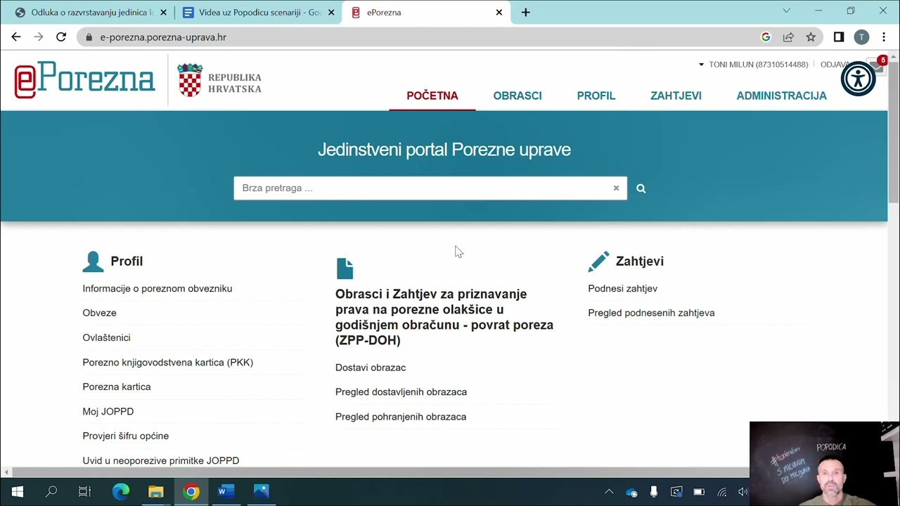 POPODICA 02 Aplikacija 2023 Gdje u sustavu egrađani pronaći IP obrazac