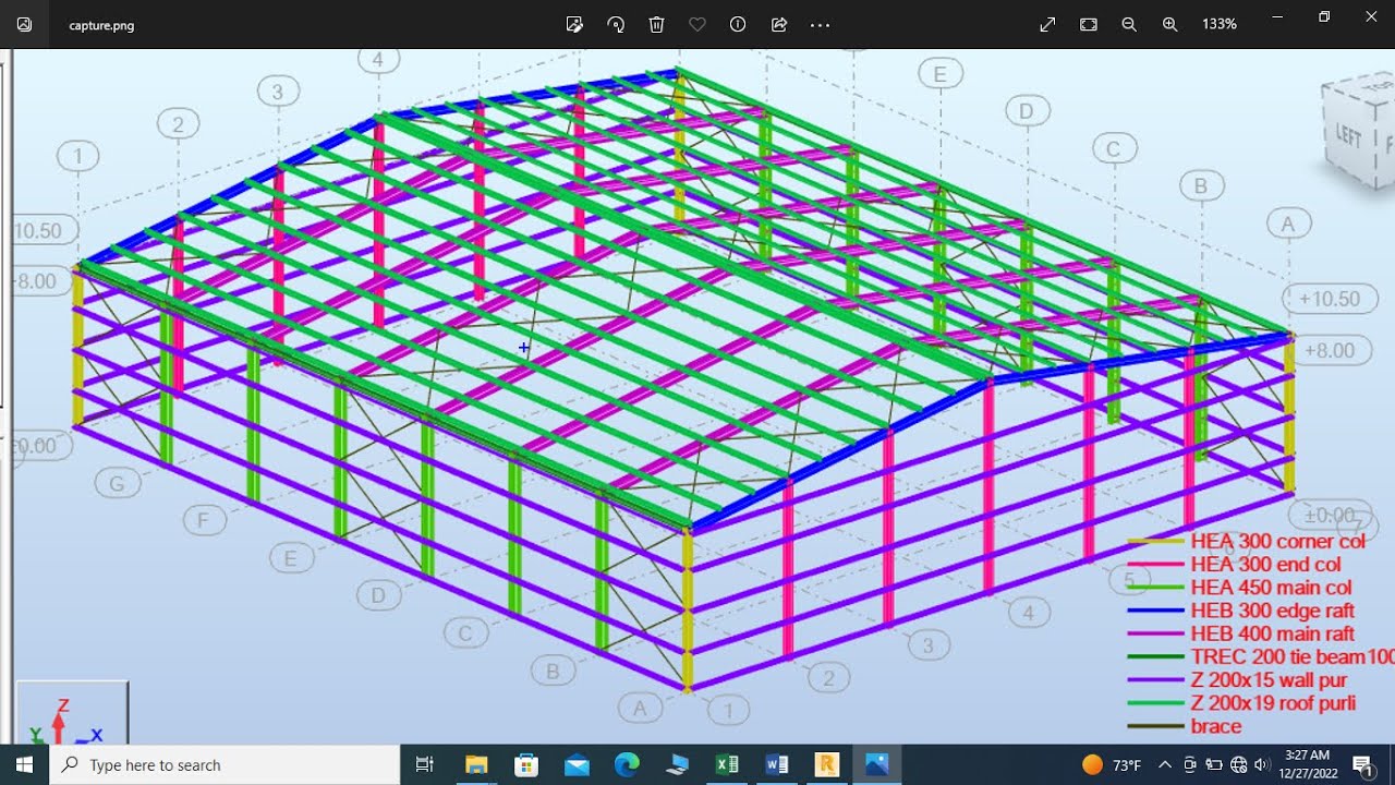 Modeling, Analyzing & Designing of Steel structure with Robot Structural Analysis Professional part1