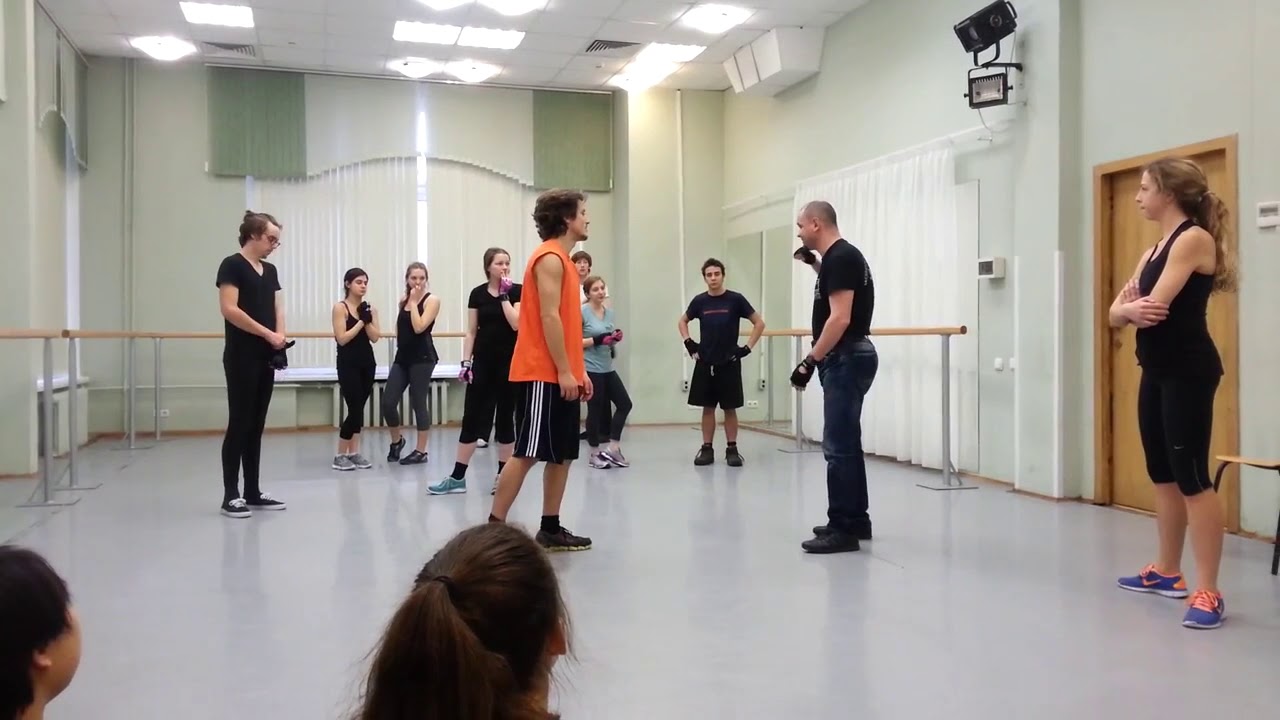 Stage Combat class with Instructor - Moscow Art Theatre Semester Fall 2014