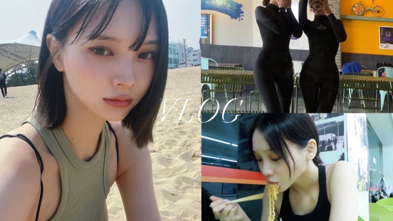 여자 둘이서 요즘 핫한 양양 VLOG 🏖 몸매 평가 당한 썰...😮 서핑•서피비치•찐속초맛집•양양카페 (ft.농심 데이플러스)