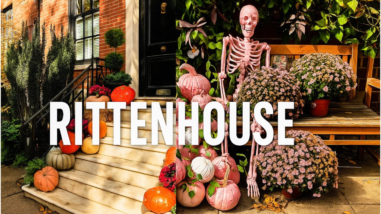 A Cozy Fall Walk 🍂Through Rittenhouse  Beautiful Halloween Decor🎃 & Neighborhood Vibes