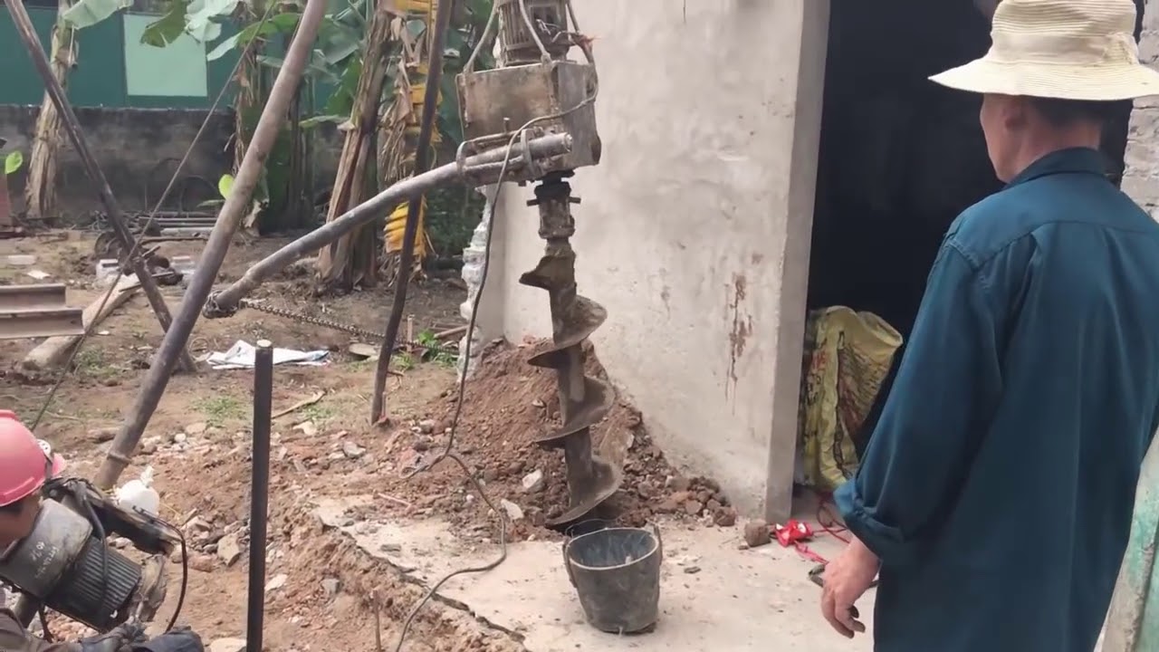 How to Drilling and Pressing Concrete Piles For Foundation House of Your