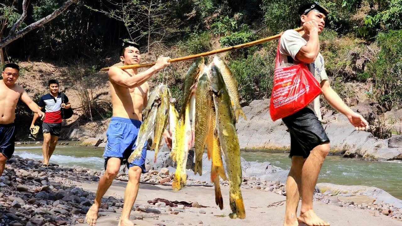 Bắt Cá Sông CỰC KHỦNG - Chạm Mặt THUỶ QUÁI Nước Ngọt - Thiên Đường Cá Sông  | AE Vùng Cao