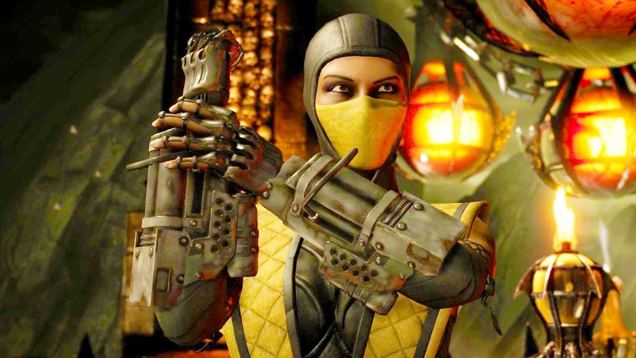 Mortal Kombat XL - Jacqui Briggs Scorpion Kosplay Costume Arcade Ladder Gameplay Playthrough