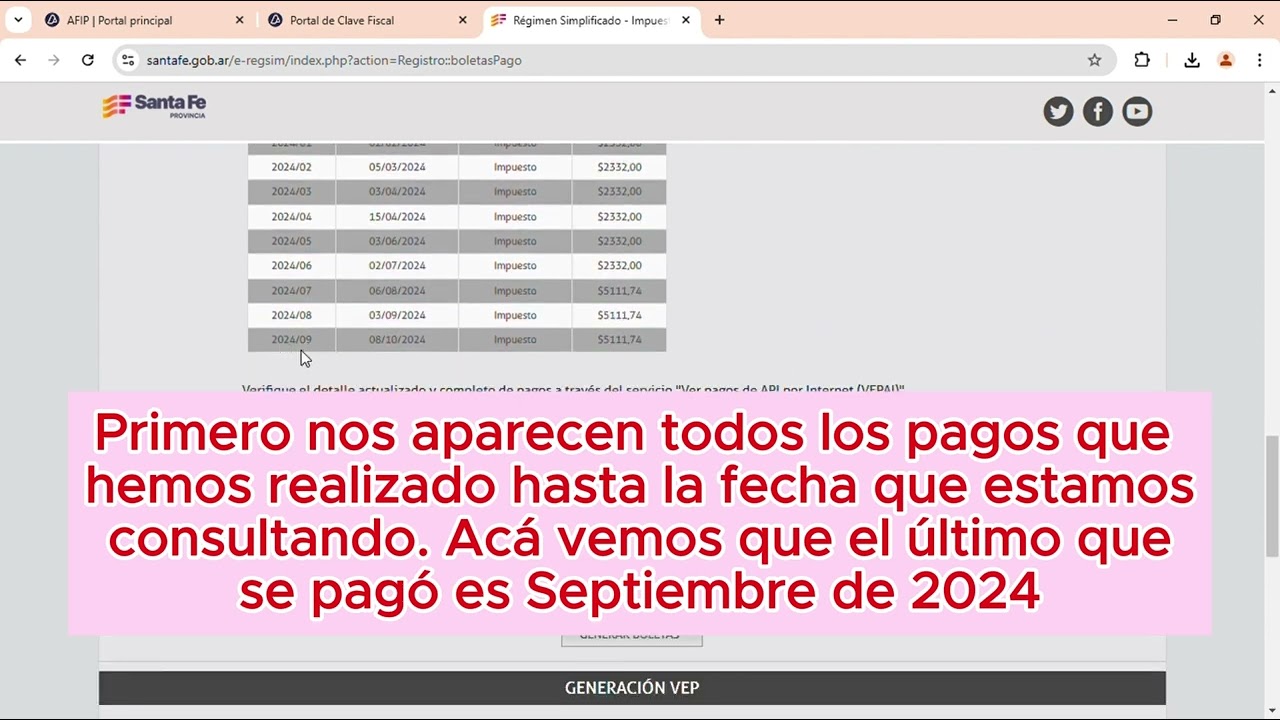 COMO GENERAR VEP INGRESOS BRUTOS
