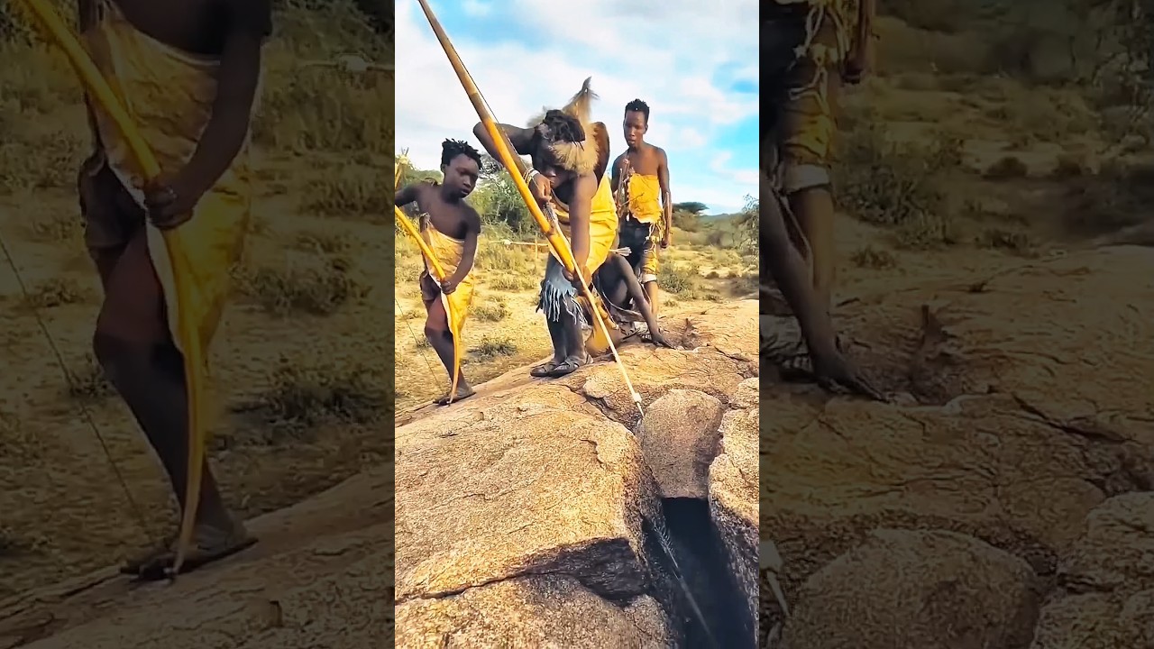 African Bush Hunt | Instant Arrow Shot at Hidden Prey.#shortvideo #africanhunting