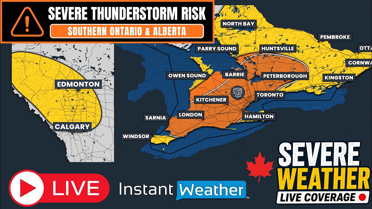 🔴 LIVE |⚡️Canada's Severe Weather Coverage: Ontario & Alberta (Sat, Aug. 8, 2026)