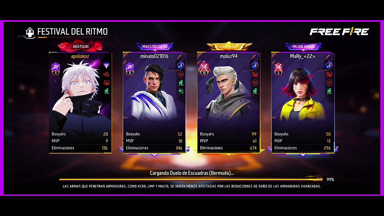 Free  fire partidas intrnsas ganadas 