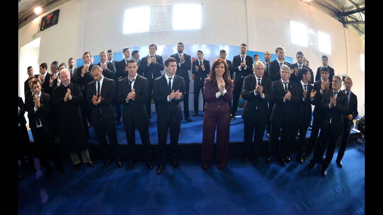 14 de JUL. Cristina Fernández recibió a la selección Argentina de Fútbol luego del mundial 2014