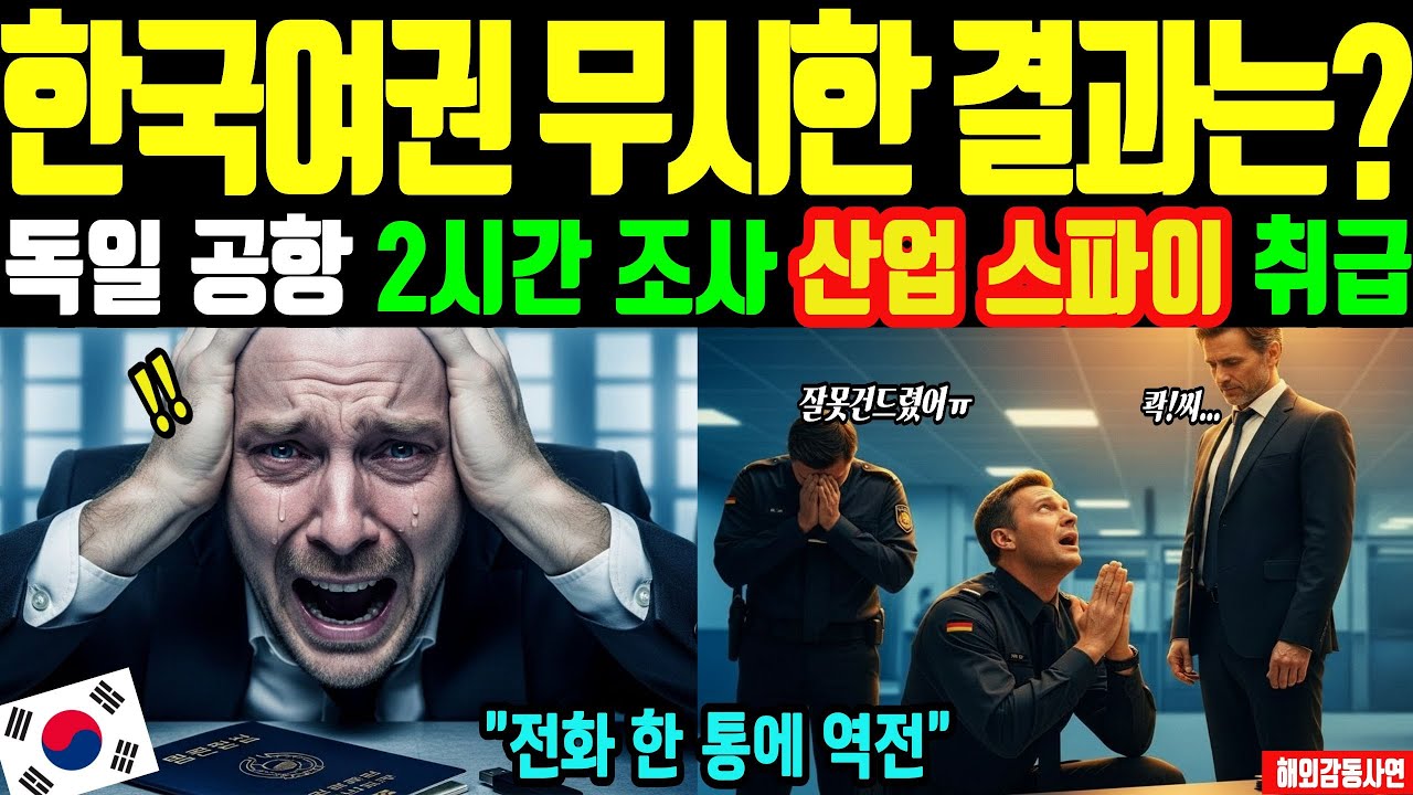 [해외감동사연] 한국여권을 우습게 본 독일 공항 단 한 통의 전화에 분위기가 뒤집혔다