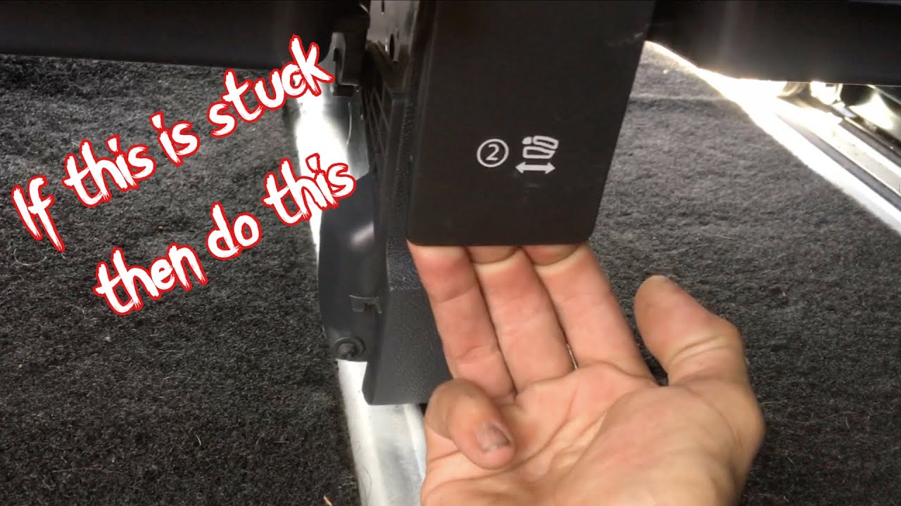 How to release stuck sliding rear seat-VW T5 Episode 2