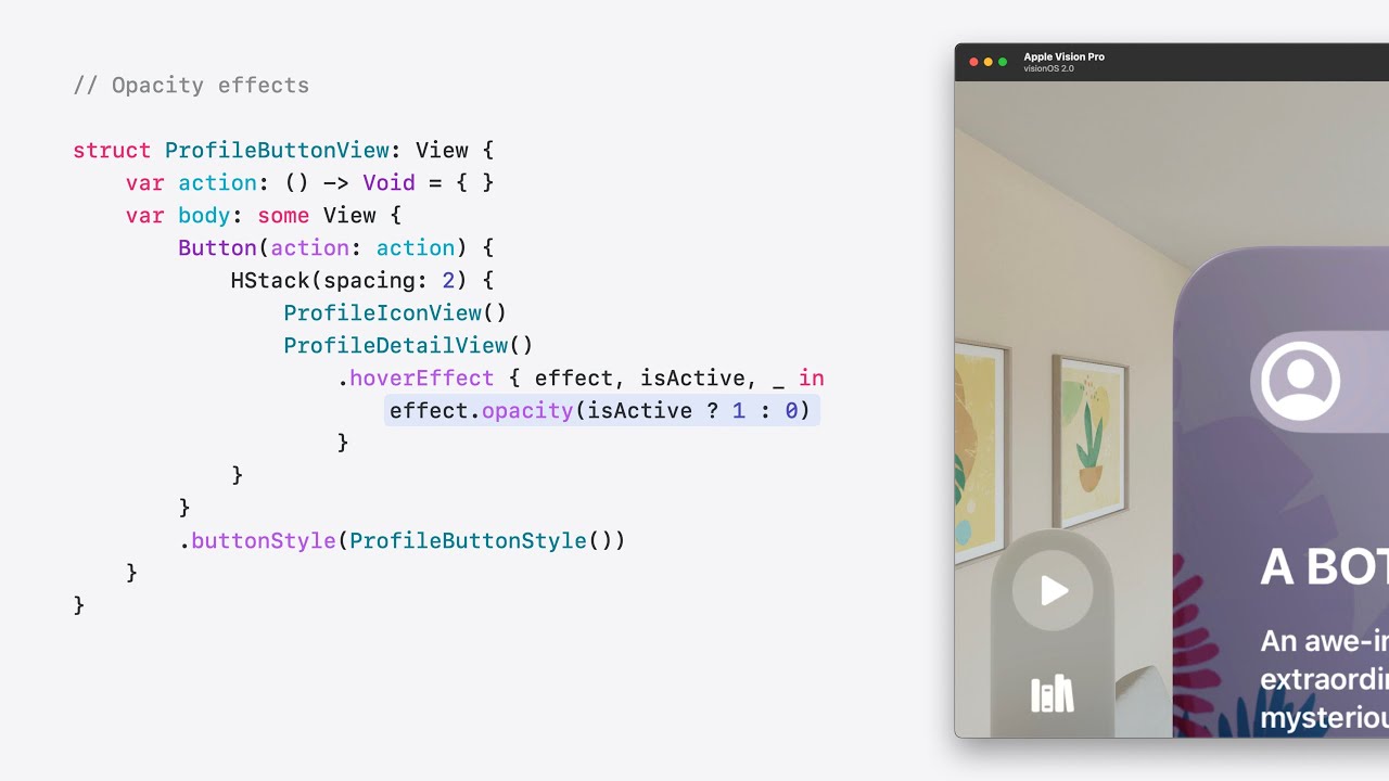 WWDC24: Create custom hover effects in visionOS | Apple