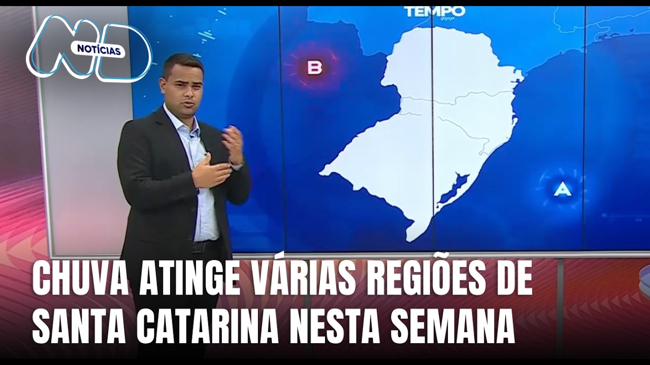 Chuva atinge várias regiões de Santa Catarina nesta semana