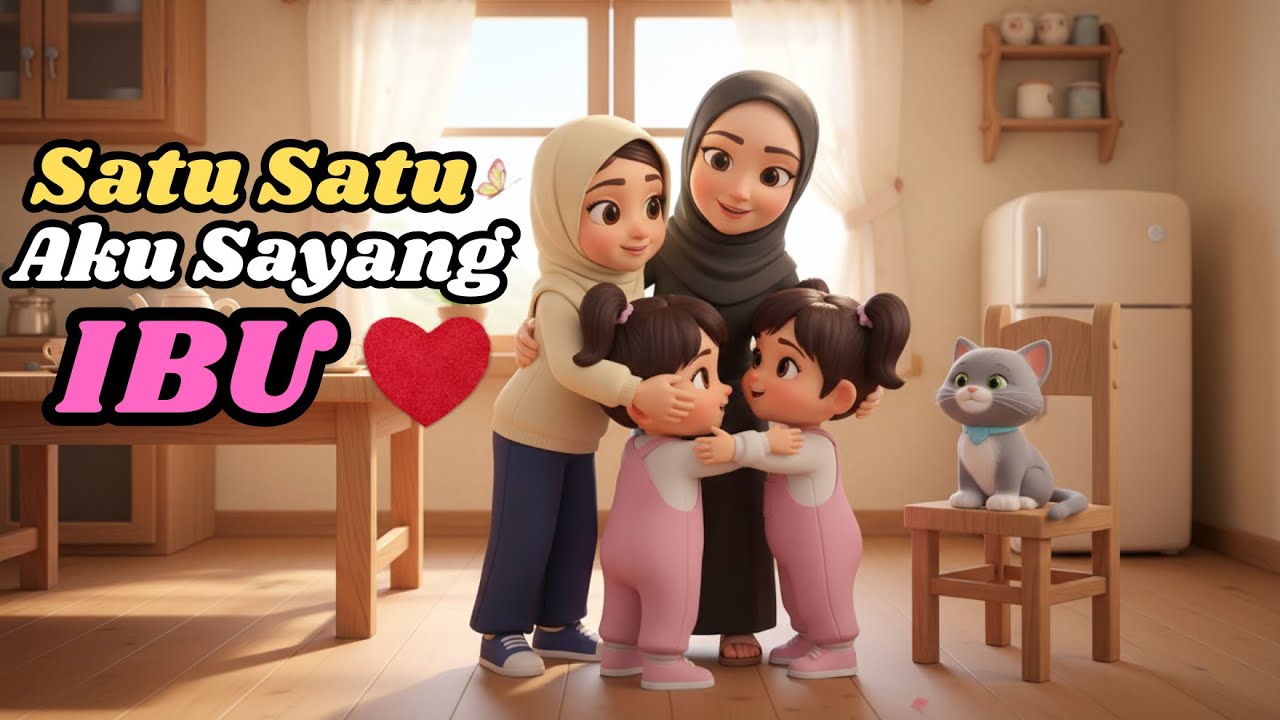 Satu Satu Aku Sayang Ibu | Lagu Anak Indonesia Animasi 3D Ceria Edukatif