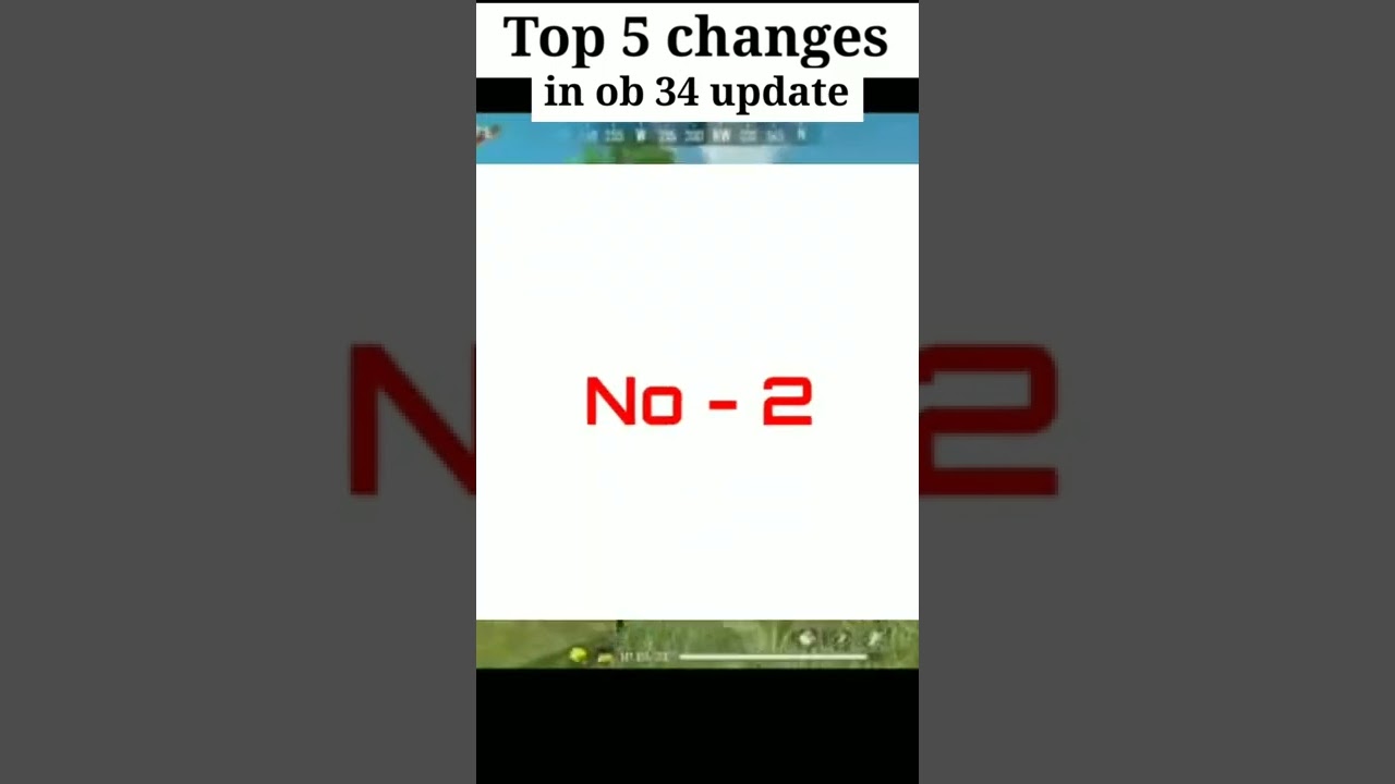 free fire new update ob 34 #shorts top 5 changes in new ob 34 update #obupdate