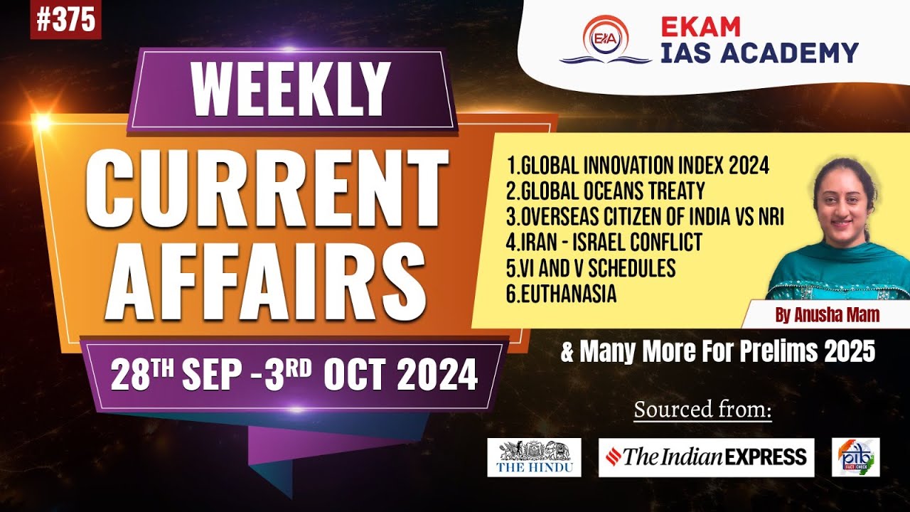 UPSC Weekly Current Affairs: The Hindu Analysis with Anusha Mam | Oct 28 - Nov 3, 2024