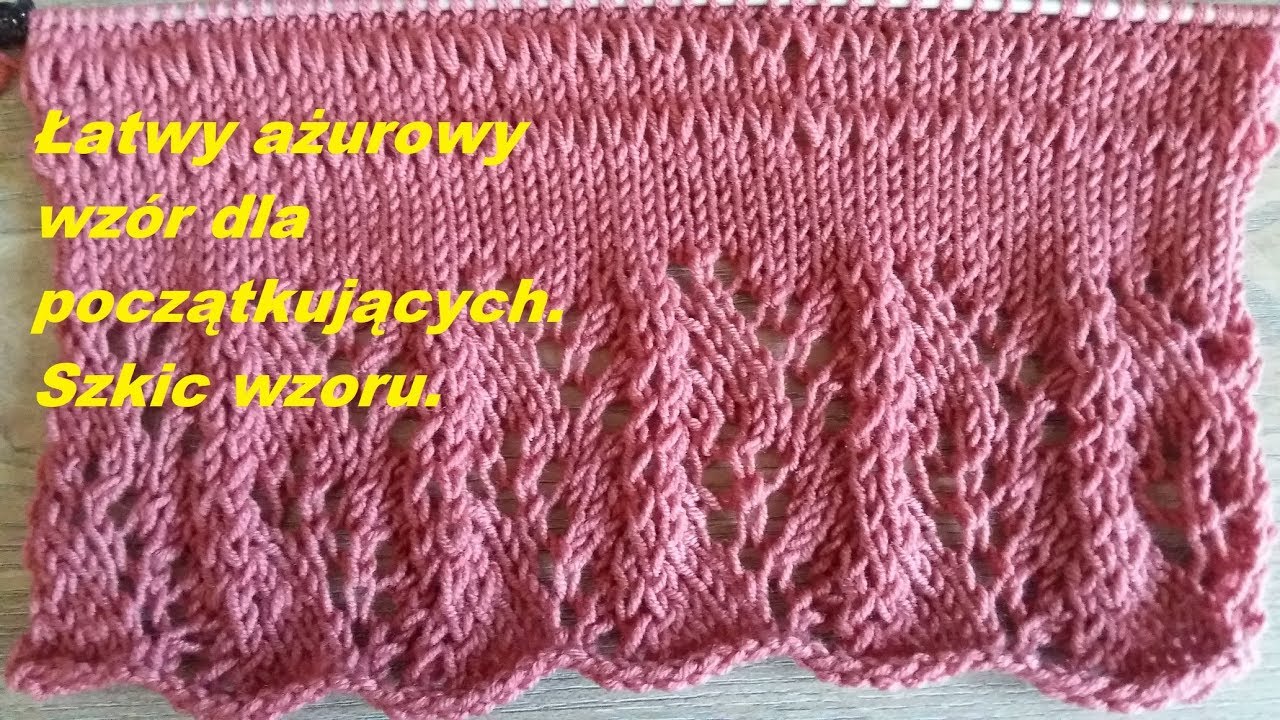 0286**Łatwy ażurowy  wz&oacute;r dla początkujących Szkic wzoru