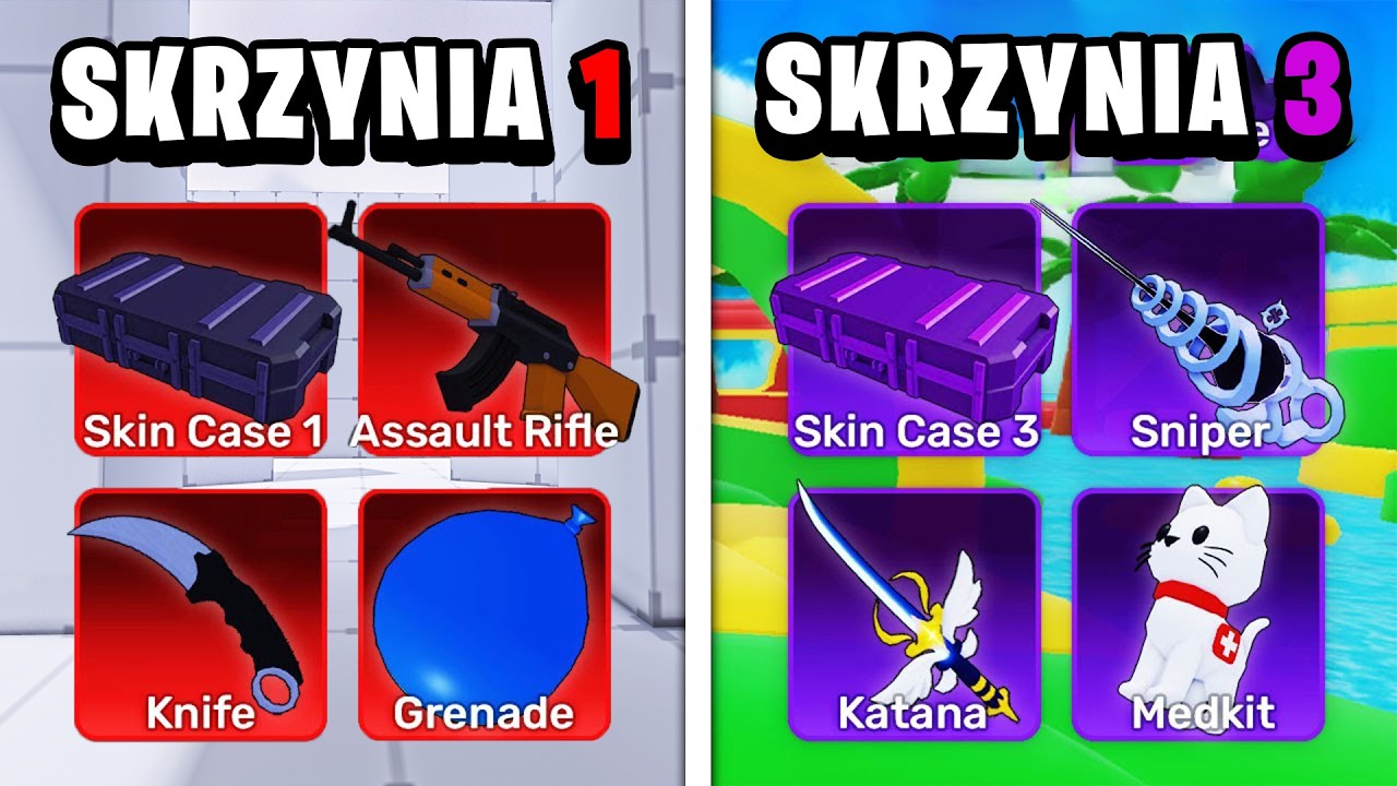 Skrzynki za ROBUX Wybierają mi BROŃ w Rivals!