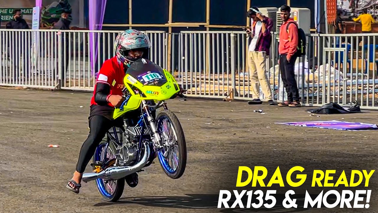 India's BIGGEST 2 STROKE DRAG RACE | RX100, RX135, RD350, HONDA (Full Power) 🔥