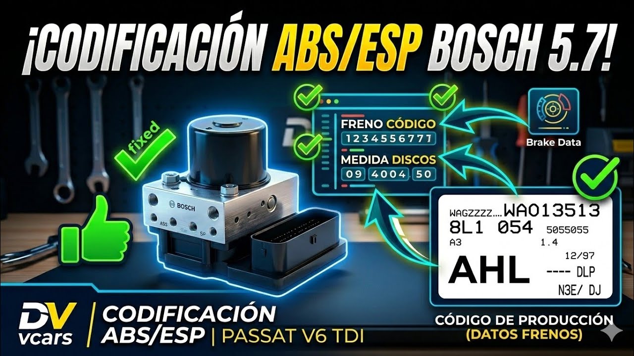 ✅ PROGRAMACIÓN Modulo ABS/ESP Bosch 5.7 VW PASSAT/💰AHORRA DINERO💰